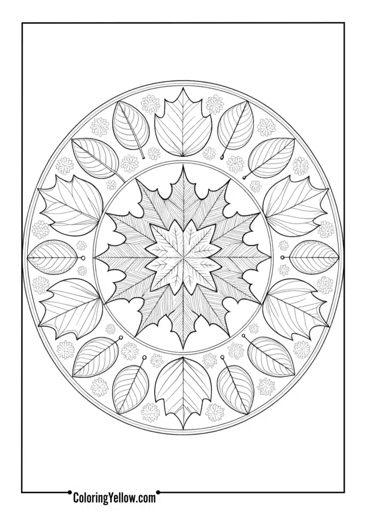 Autumn Leaves Mandala