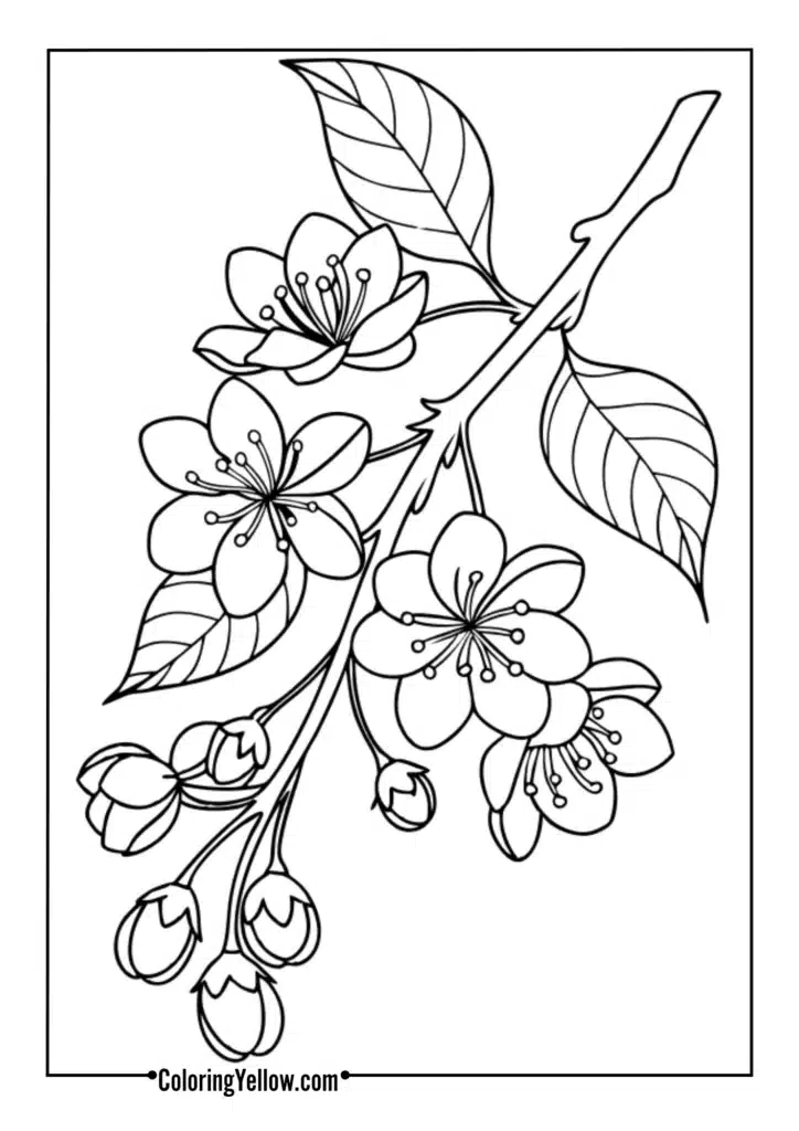 Cherry blossoms and apple trees