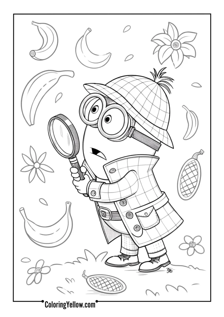 Detective Minion with Magnifying Glass