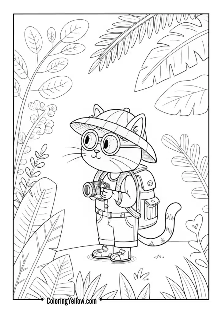 Explorer Cat in Jungle