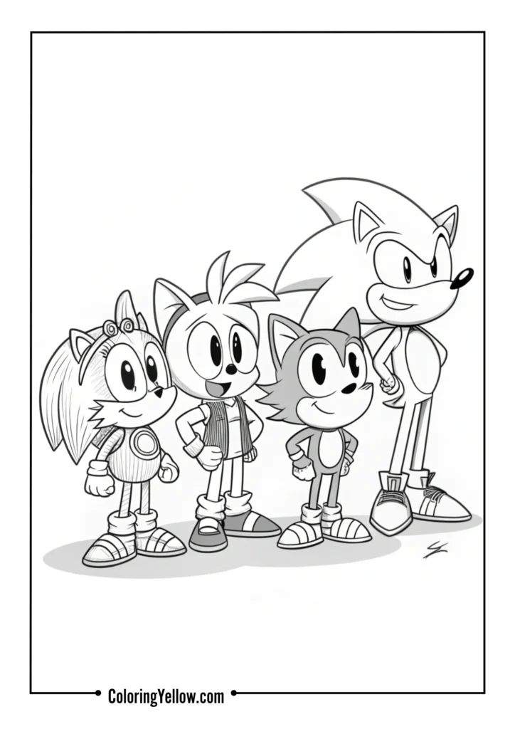 Group Pose — Sonic and Friends