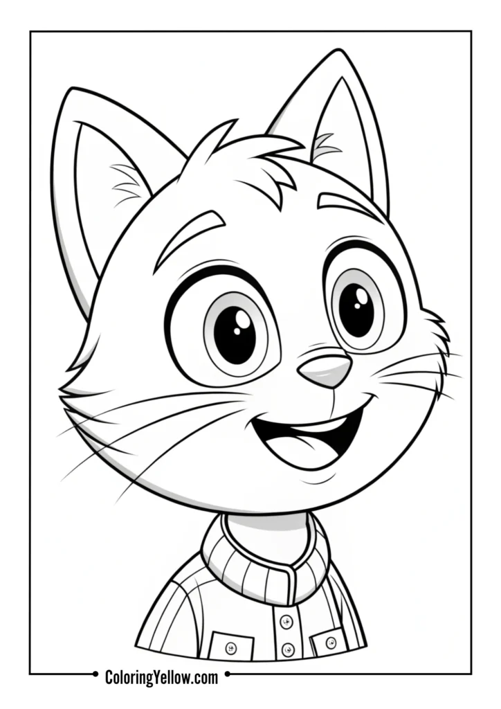 Happy Cat Face Portrait