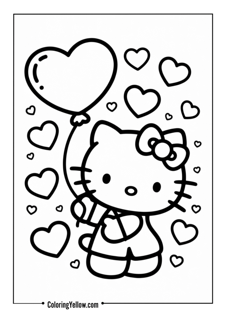 Hello Kitty holding a giant