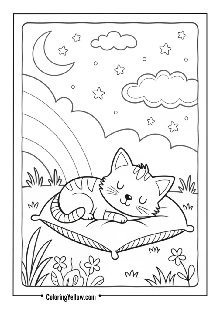 Kitten on Pillow