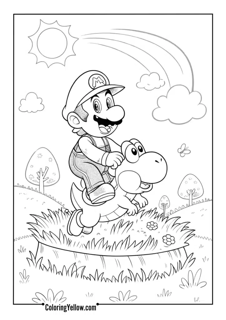 Mario Riding Yoshi