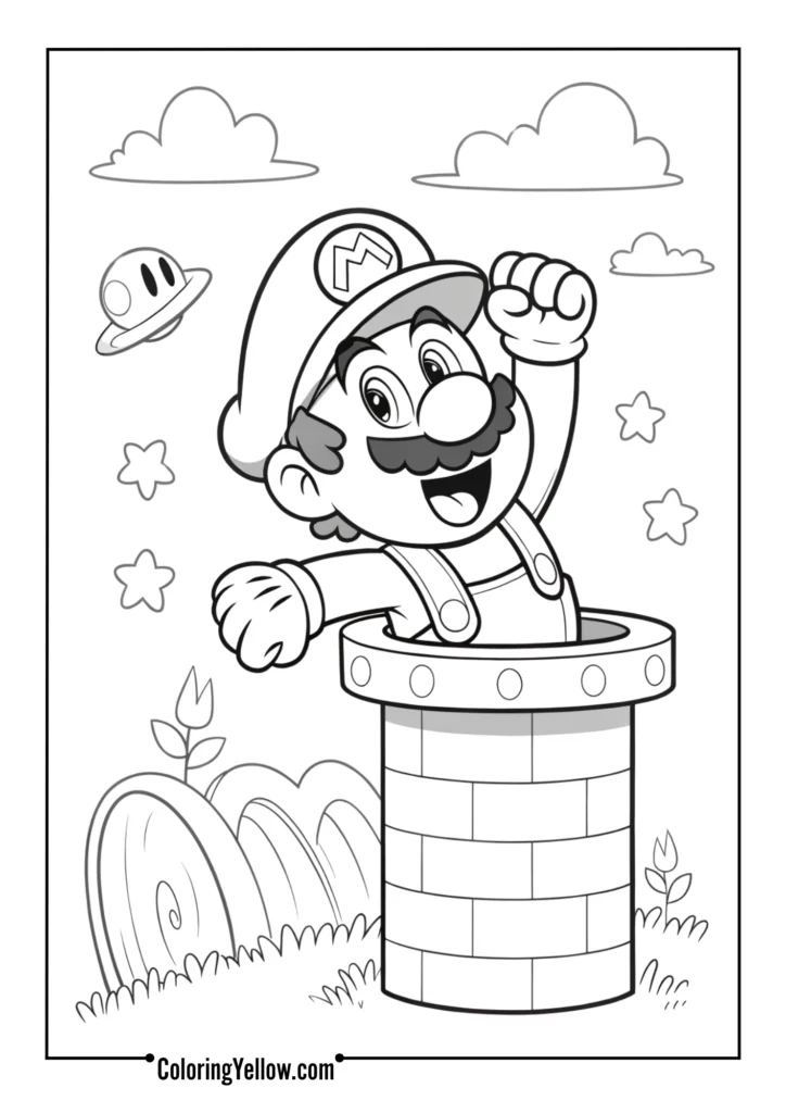 Mario in Warp Pipe