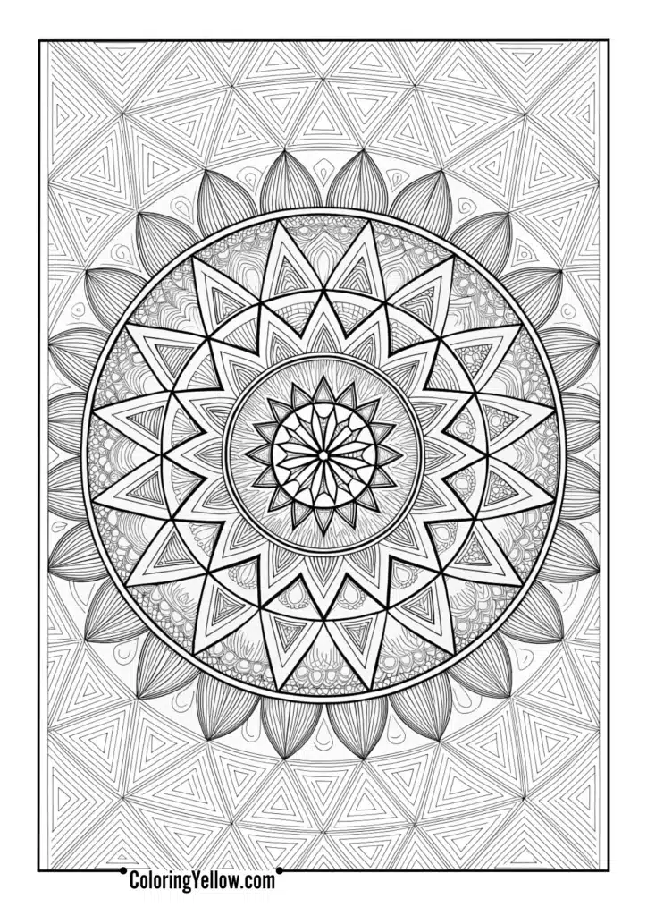 Minimalist Triangle Mandala