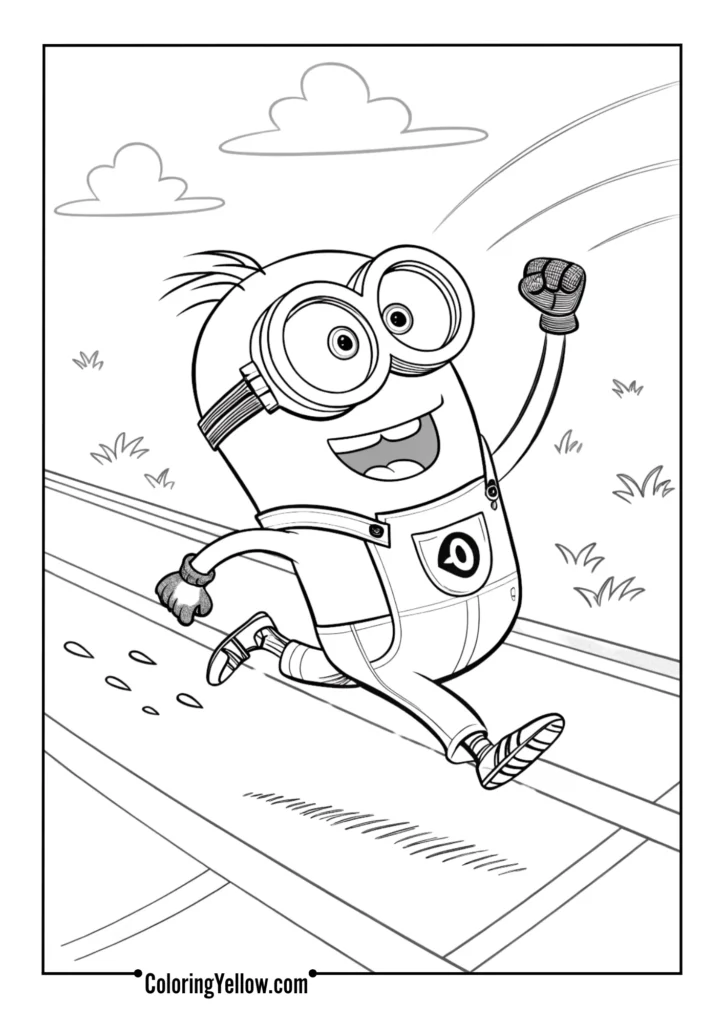 Minion on Race Track