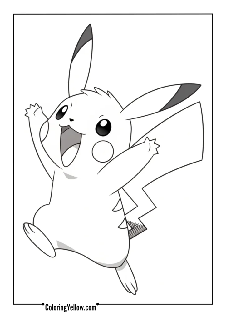 Pikachu Jumping with Joy