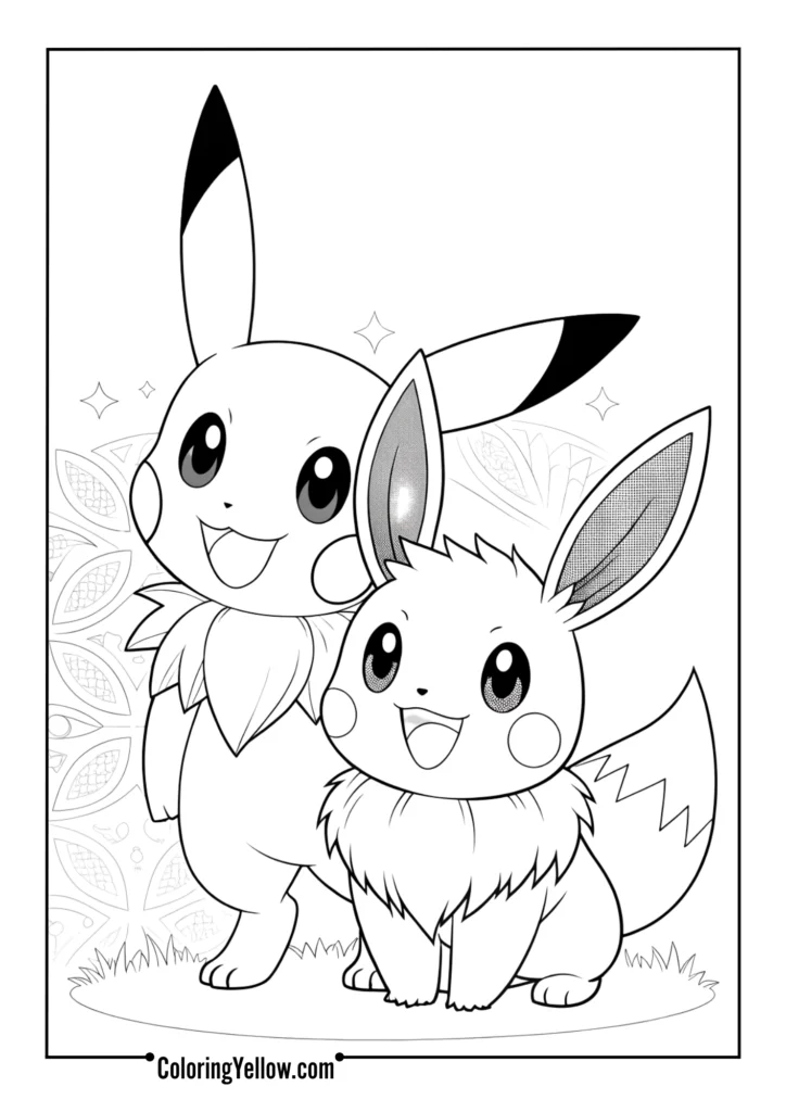 Pikachu and Eevee