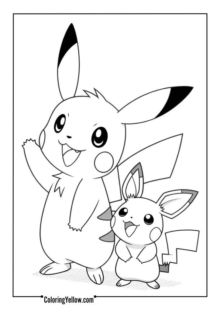Pikachu and Pichu