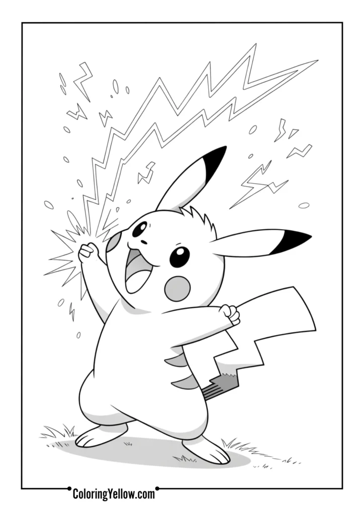 Pikachu with Lightning Effects