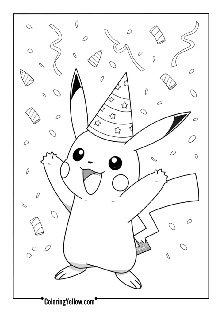 Pikachu with Party Accessories