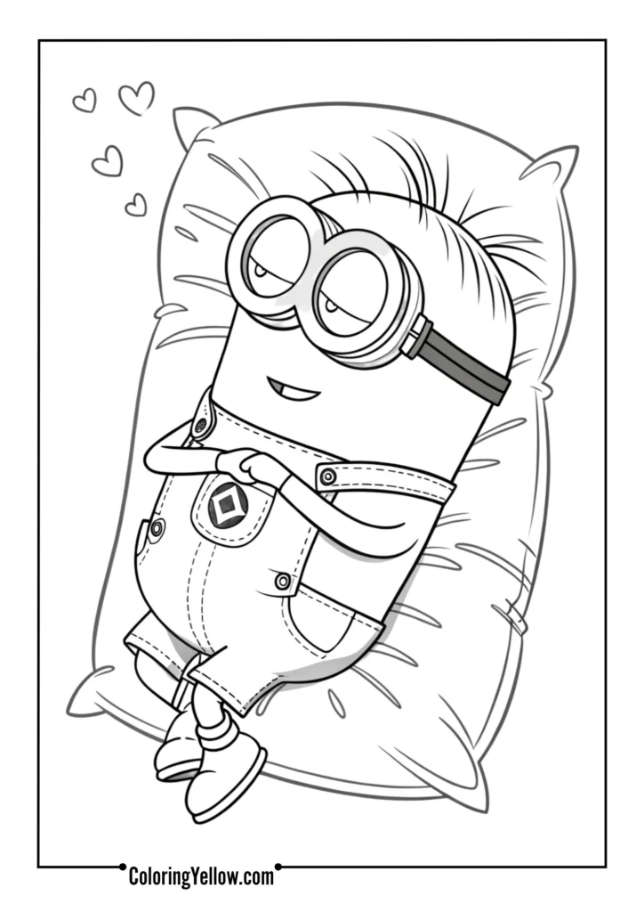 Sleepy Minion with Pillow