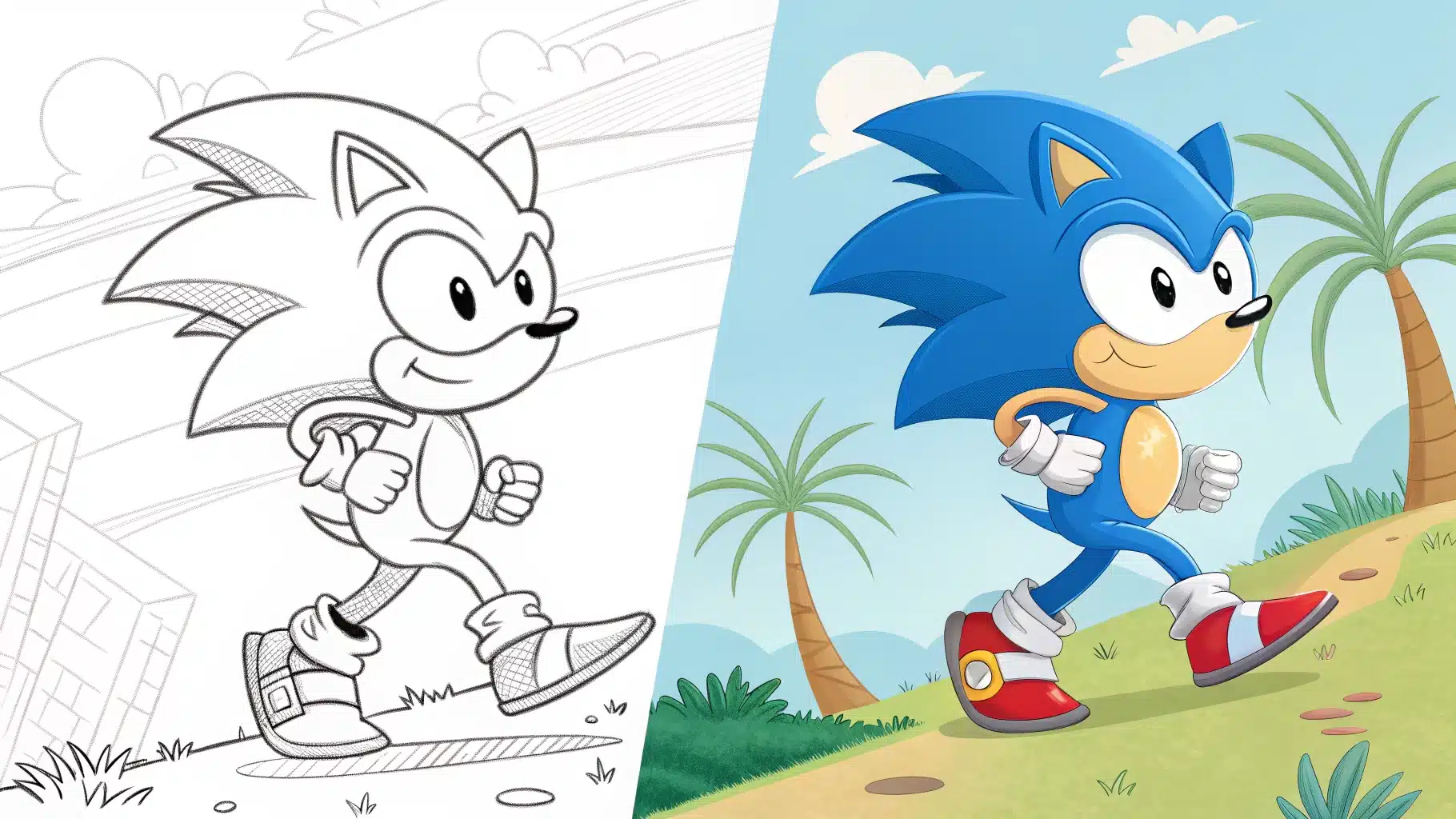 Sonic Coloring Pages