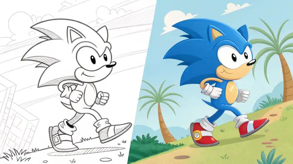 Sonic Coloring Pages