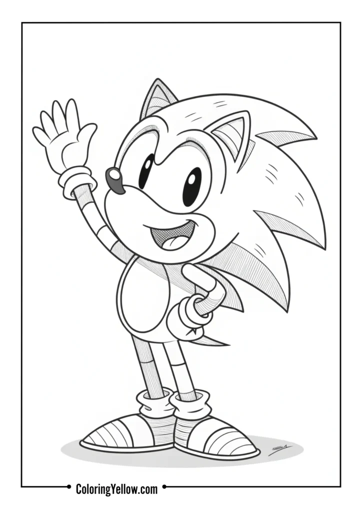Sonic Waving Hello