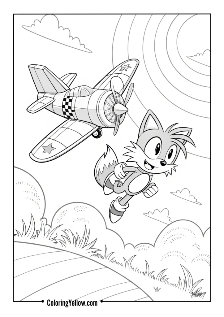 Sonic and Tails Flying