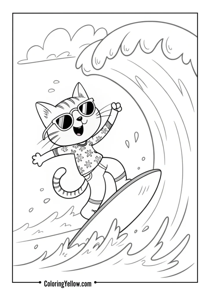 Surfing Cat