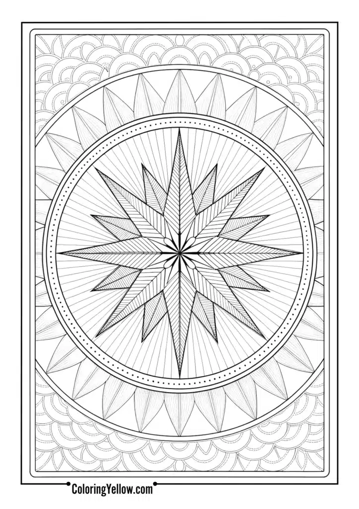 Timeless Starburst Mandala