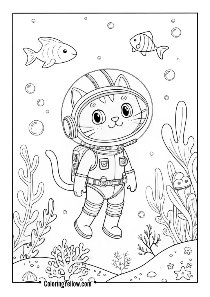 Underwater Scuba Cat