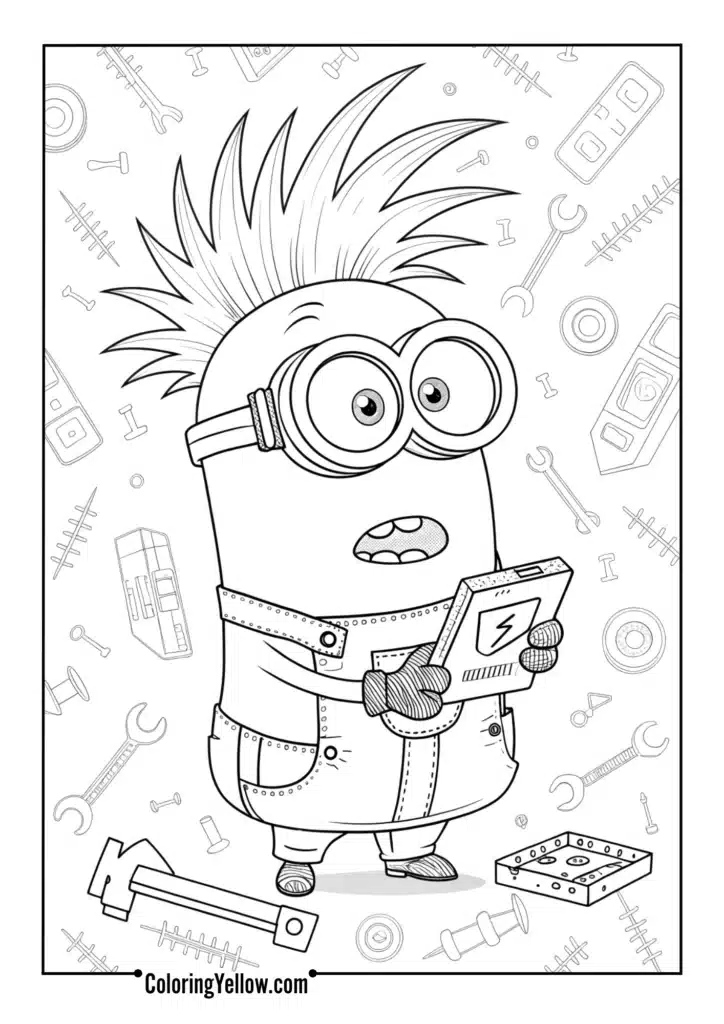 Wild-Haired Minion with Tools