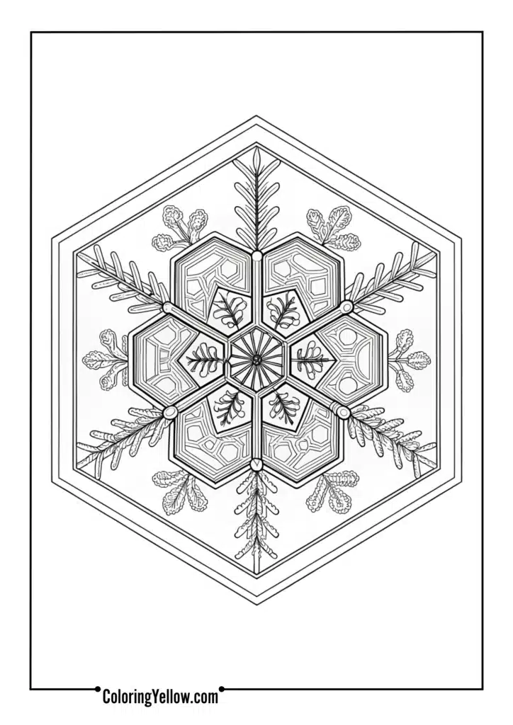 Winter Snowflake Mandala