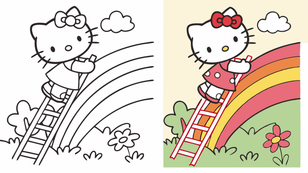 Hello Kitty Coloring Pages