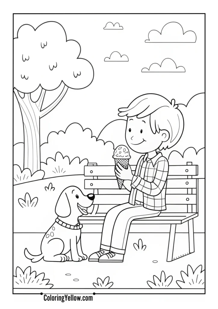 Dog and Child Reading Together