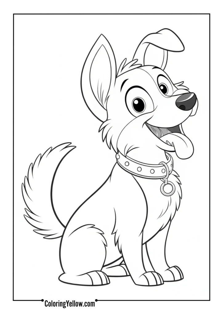 Happy Dog Wagging Tail