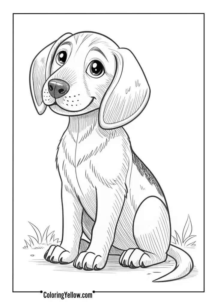 Puppy Sitting Upright